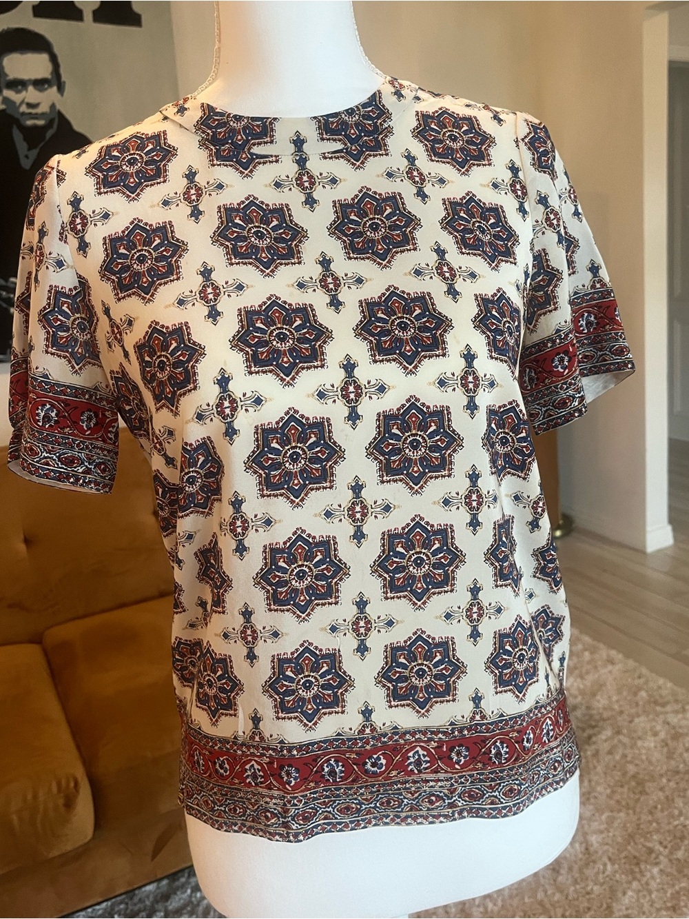 100% silk madewell top